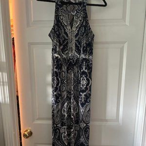 INC Navy Maxi dress with Empire waist, 95% polyester, 5% Spandex INC In